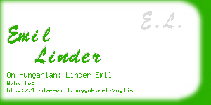 emil linder business card